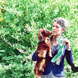 Mihaela Costantinescu e Bassotto a pelo lungo